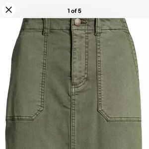 Women's Caslon Twill Cargo Skirt, Size 2 - Green